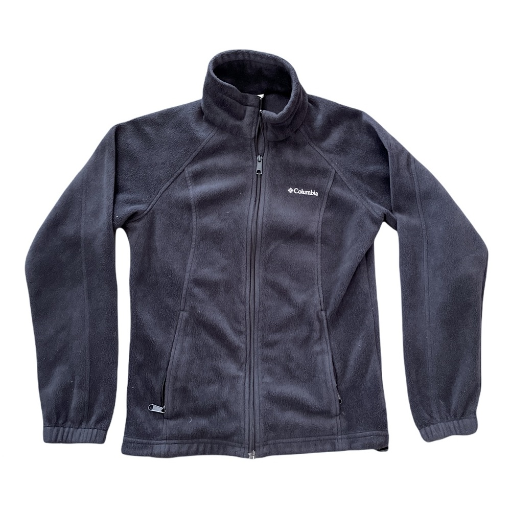 Black Columbia Full Zip Fleece Jacket Women’s Size Medium - A4